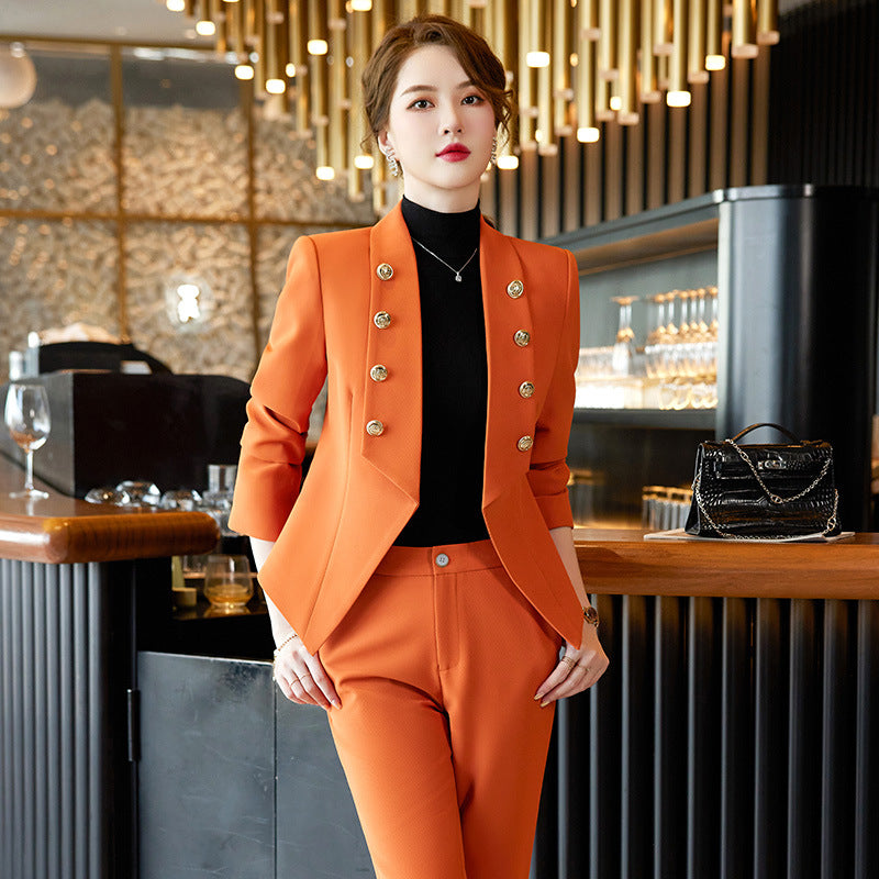 Classy Business Office Lady Suits-Suits-Blue-S-Free Shipping Leatheretro