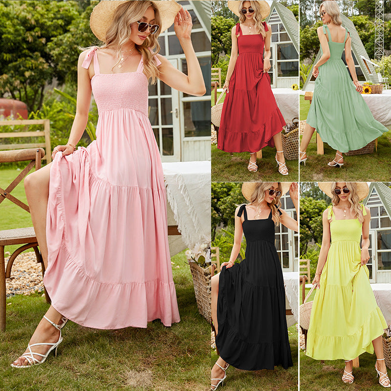 Summer Casual Butterfly Long Dresses-Dresses-Black-S-Free Shipping Leatheretro