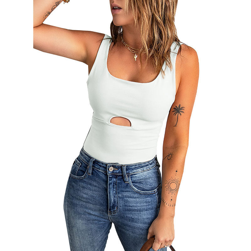 Sexy Sleeveless Women Sheath Crop Tops-Shirts & Tops-White-S-Free Shipping Leatheretro