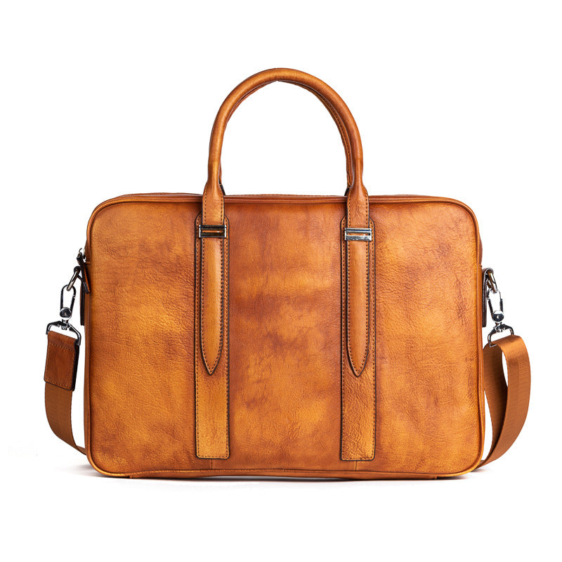 Vintage Leather Casual Briefcase for Men 1310-Leather Briefcase-Brown-Free Shipping Leatheretro