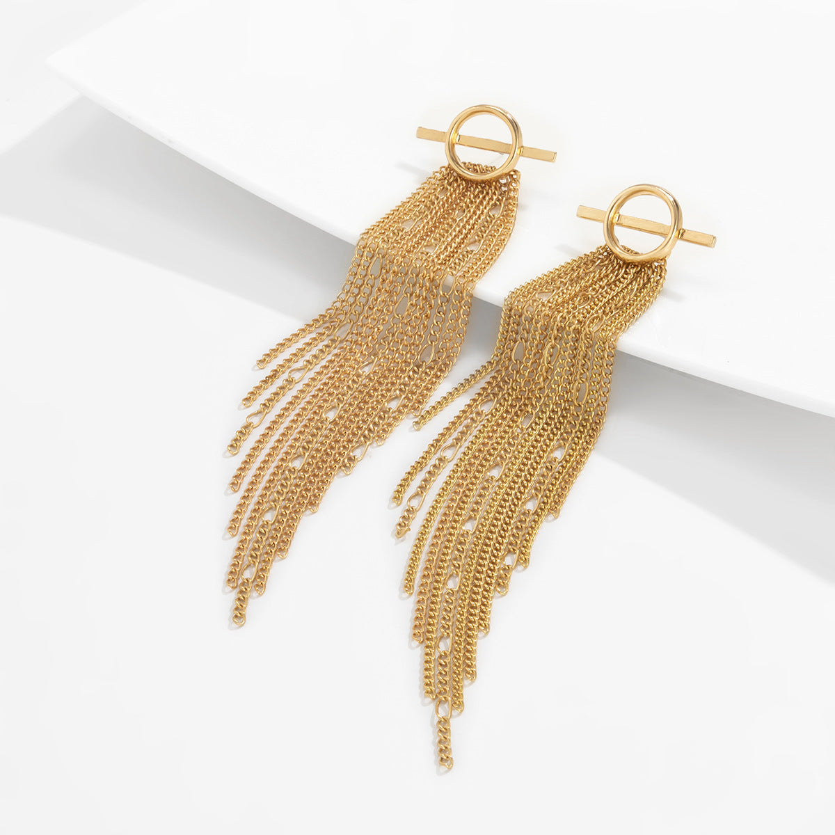 Vintage Tassels Design Metal Drop Earrings-Earrings-Golden-Free Shipping Leatheretro