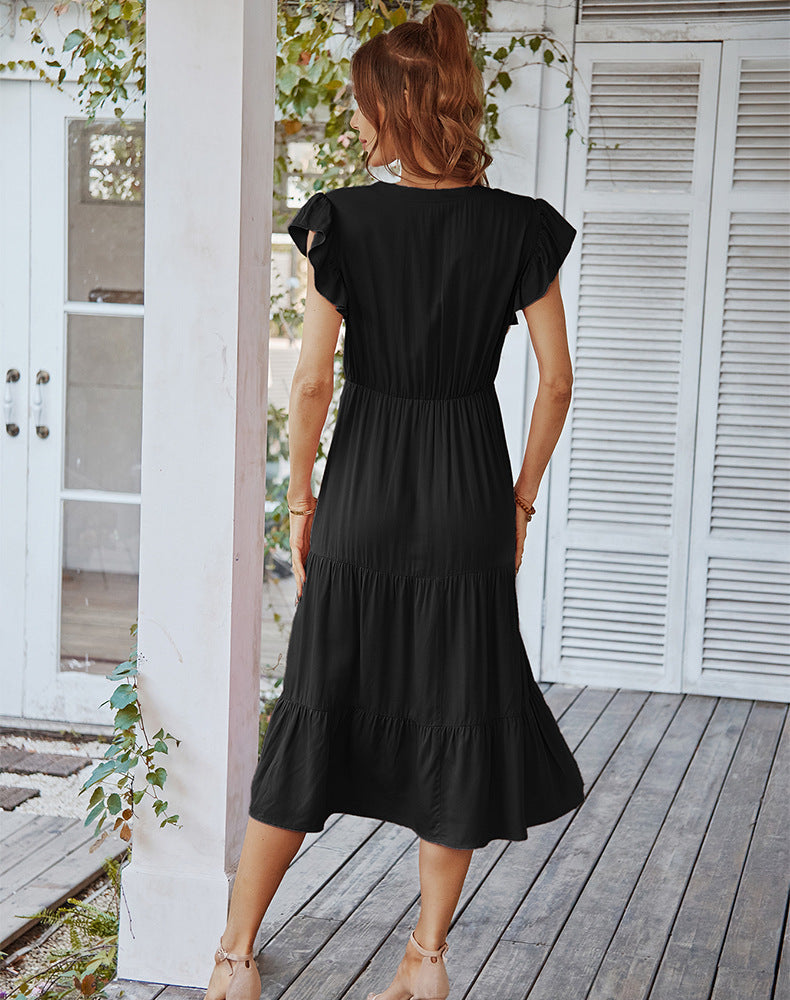 Casual Summer A Line Summer Holiday Daily Dresses-Dresses-Pink-S-Free Shipping Leatheretro