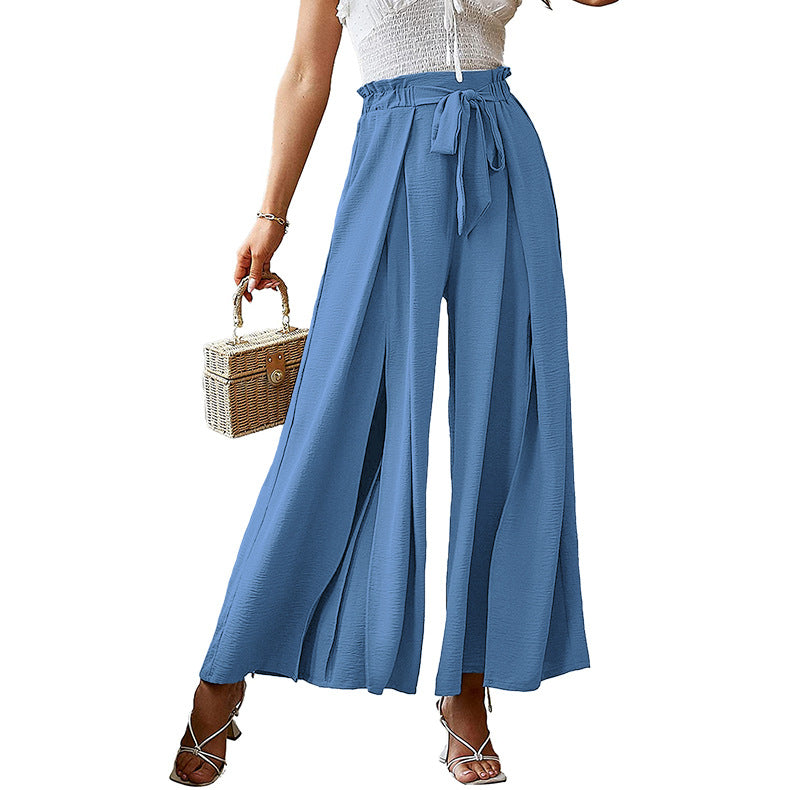 Summer High Waist Bowknot Women Pants-Pants-Blue-S-Free Shipping Leatheretro