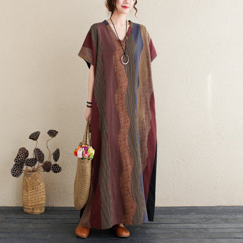 Casual Linen Long Cozy Summer Dresses-Dresses-The same as picture-One Size-Free Shipping Leatheretro