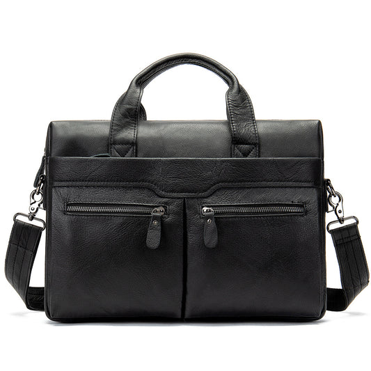 Retro Leather Business Briefcase for Men 9005-Briefcases-Black-Free Shipping Leatheretro