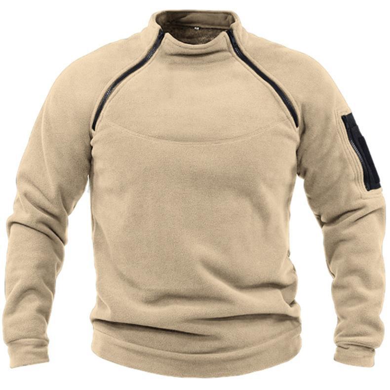 Warm Turtleneck Pullover Sweaters for Men-Khaki-S-Free Shipping Leatheretro