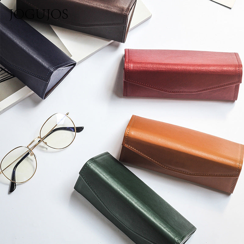 Fashion Vintage Leather Glasses Cases JK133-Leather Glasses Cases-Black-Free Shipping Leatheretro
