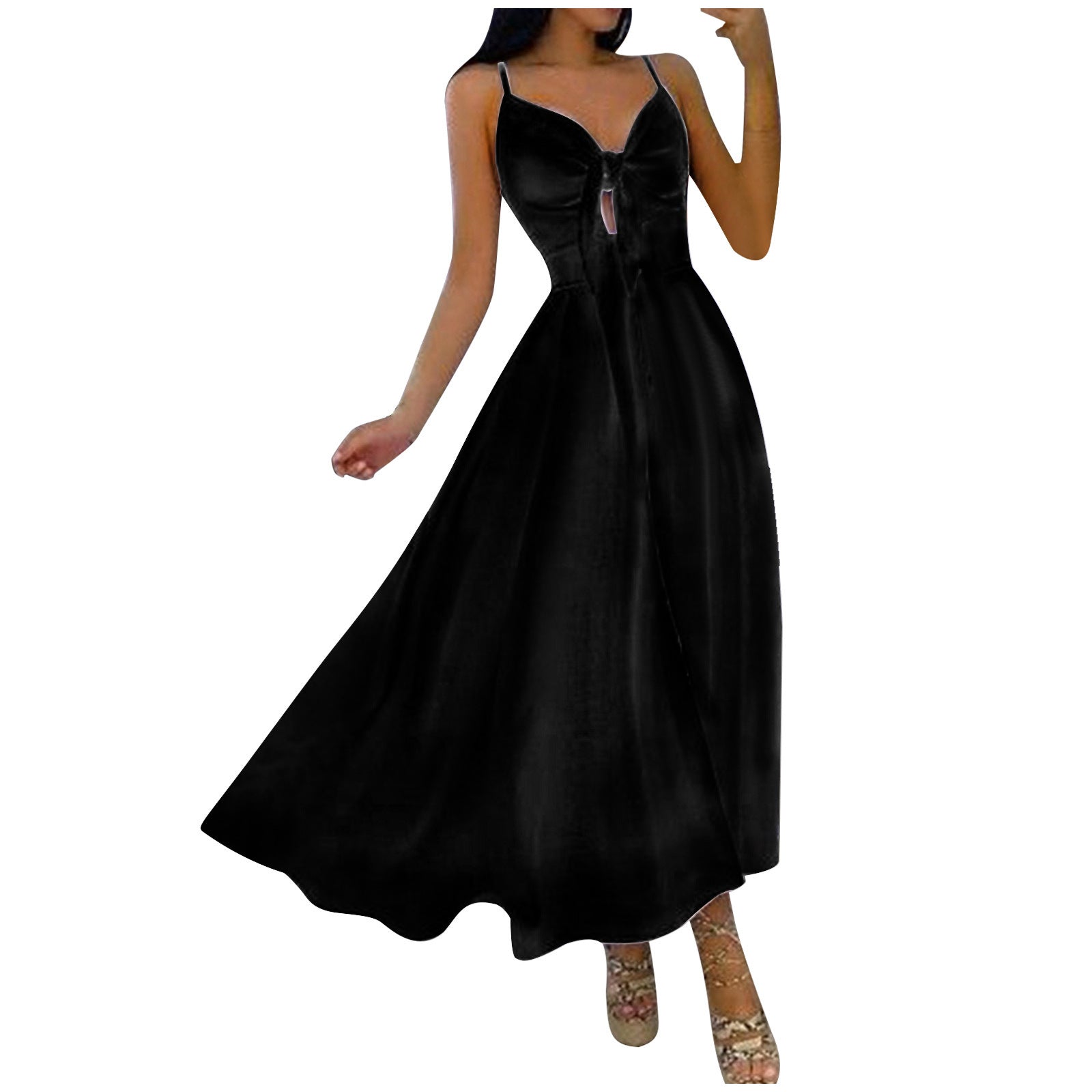 Sexy Sleevelss Summer Long Dresses-Dresses-Black-S-Free Shipping Leatheretro