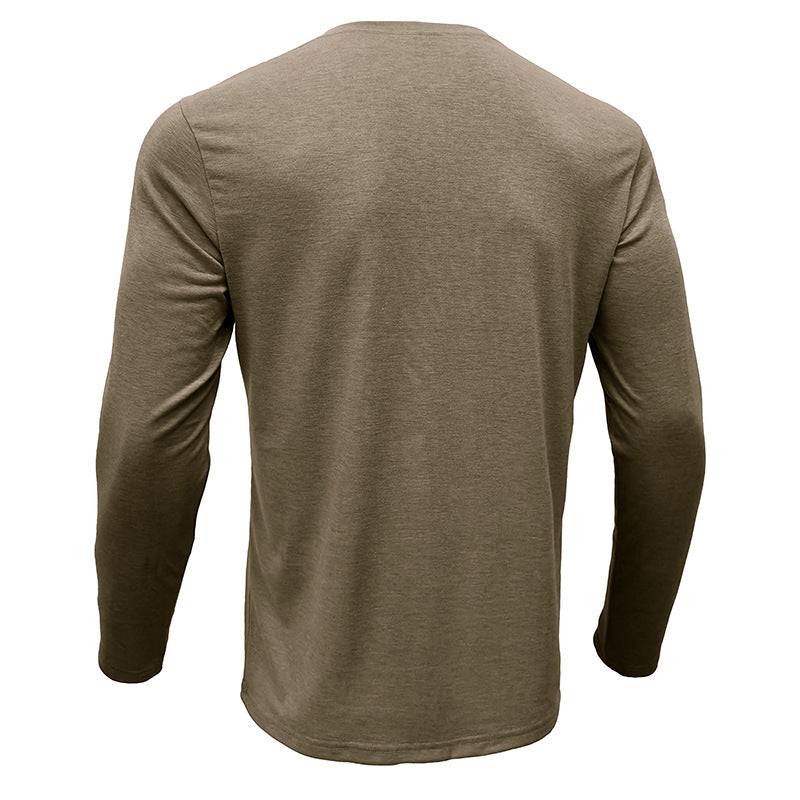 Casual Long Sleeves T Shirts for Men-Shirts & Tops-White-S-Free Shipping Leatheretro