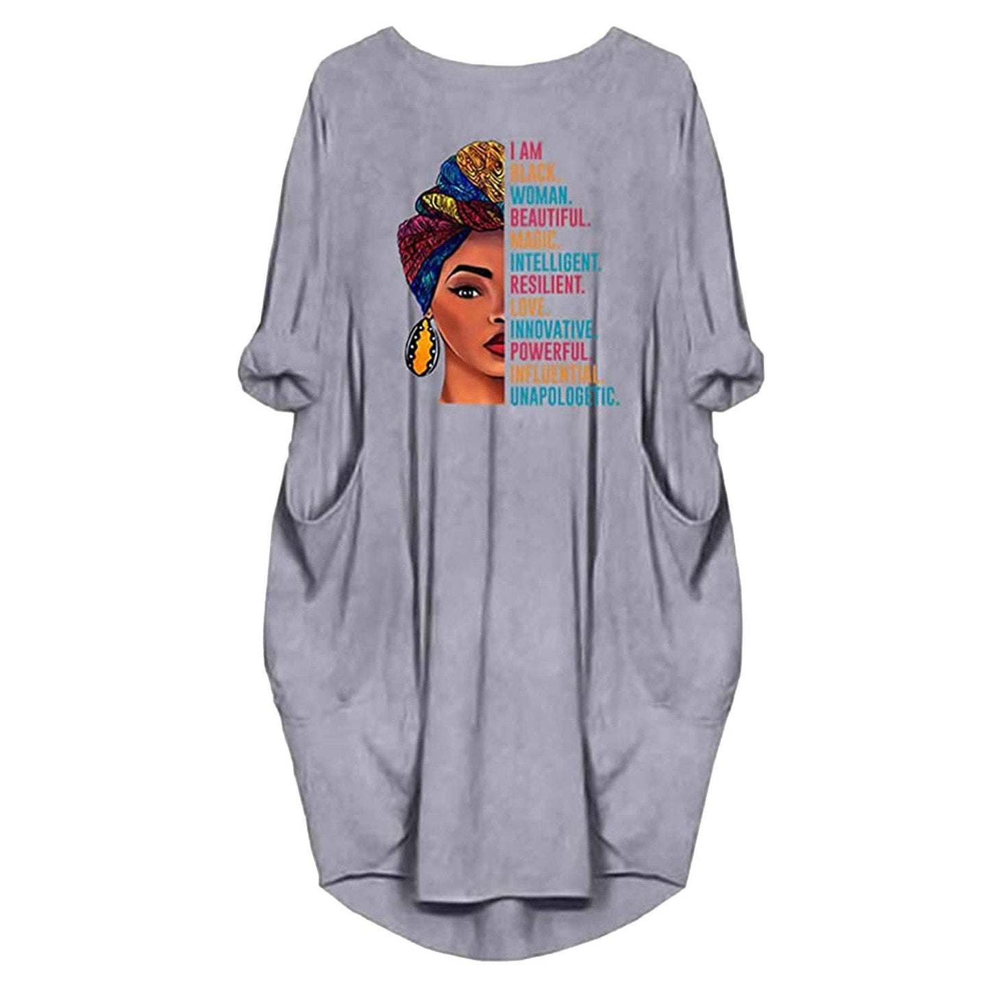 African Casual Round Neck Plus Sizes Top Blouses-Women Blouses-Pink-S-Free Shipping Leatheretro