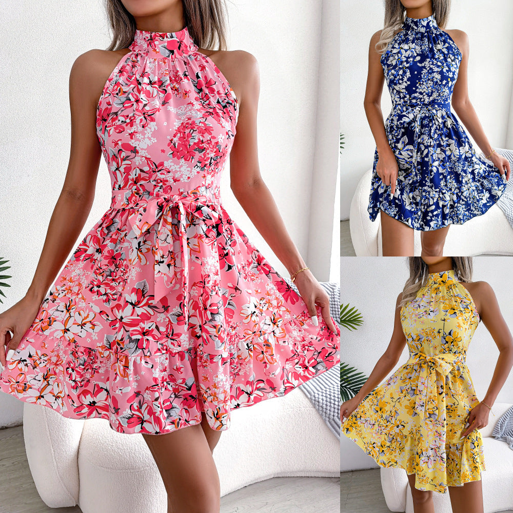 Elegant Summer Mini Dresses-Dresses-Pink-S-Free Shipping Leatheretro