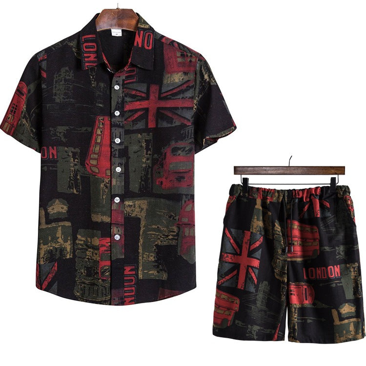 Leisure Summer Men's Short T Shirts and Shorts Suits-Suits-TZ20-M-Free Shipping Leatheretro