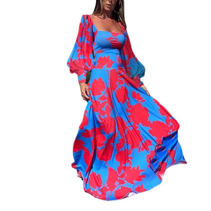 Women Long Sleeves Fall Long Dresses-Maxi Dresses-The same as picture-S-Free Shipping Leatheretro