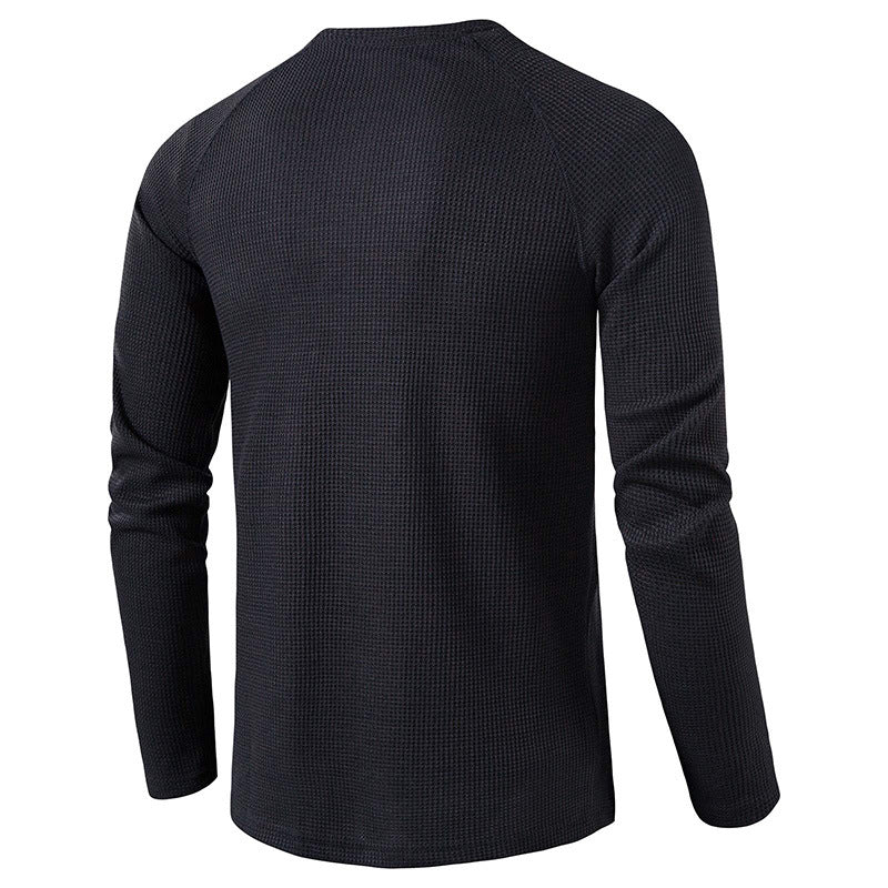 Fall Long Sleeves T Shirts for Men-Shirts & Tops-White-S-Free Shipping Leatheretro