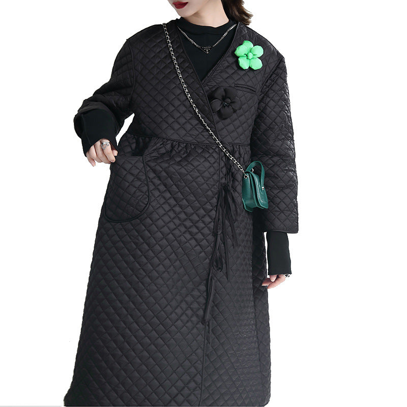 Black Cotton Winter Women Overcoats-Black-S-Free Shipping Leatheretro