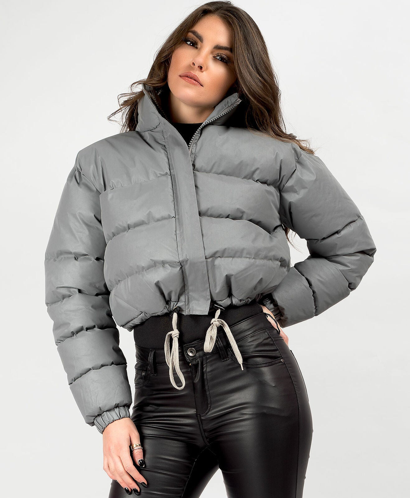 Fashion Women Cotton Short Winter Coats-Coats & Jackets-Black-S-Free Shipping Leatheretro
