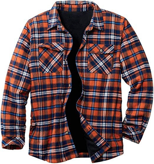 Casual Long Sleeves Velvet Men's Jacket-Coats & Jackets-Orange-S-Free Shipping Leatheretro