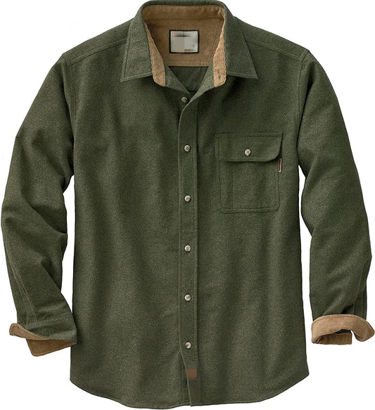 Casual Long Sleeves Shirts for Men-Shirts & Tops-Green-S-Free Shipping Leatheretro