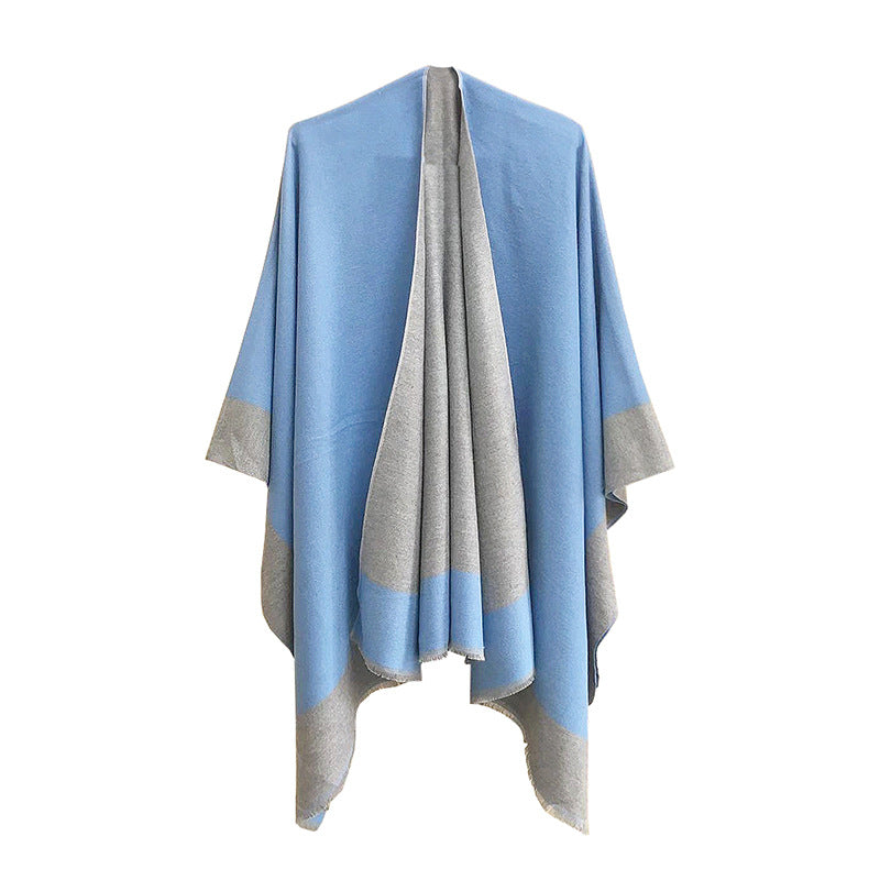 Fashion Traveling Shawls for Women-Scarves & Shawls-Sky Blue-150x130cm-Free Shipping Leatheretro