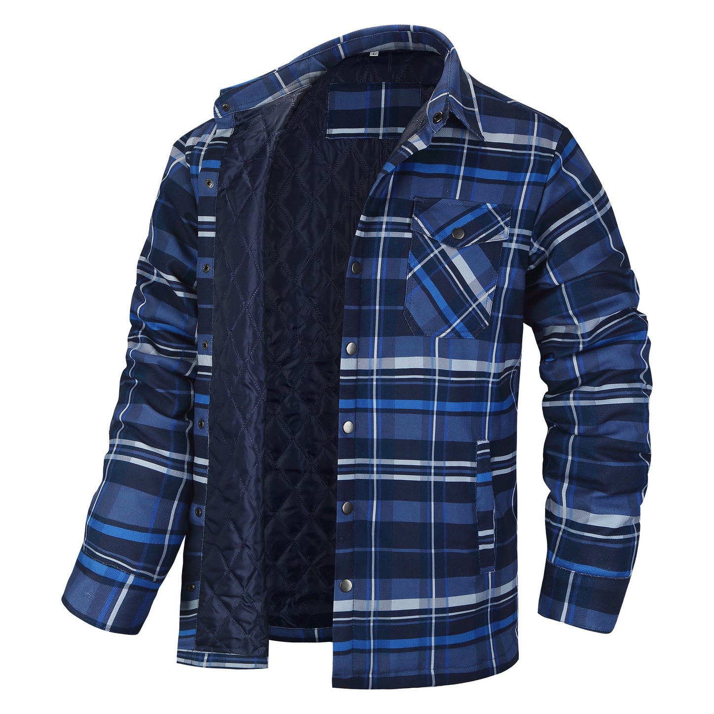 Casual Long Sleeves Thicken Jacket Coats for Men-Coats & Jackets-Sky Blue-S-Free Shipping Leatheretro