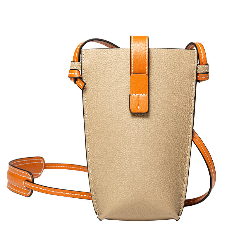 Mini leather fashion Phone Bag For Women J014-Leather Phone Bags-Blue-Free Shipping Leatheretro