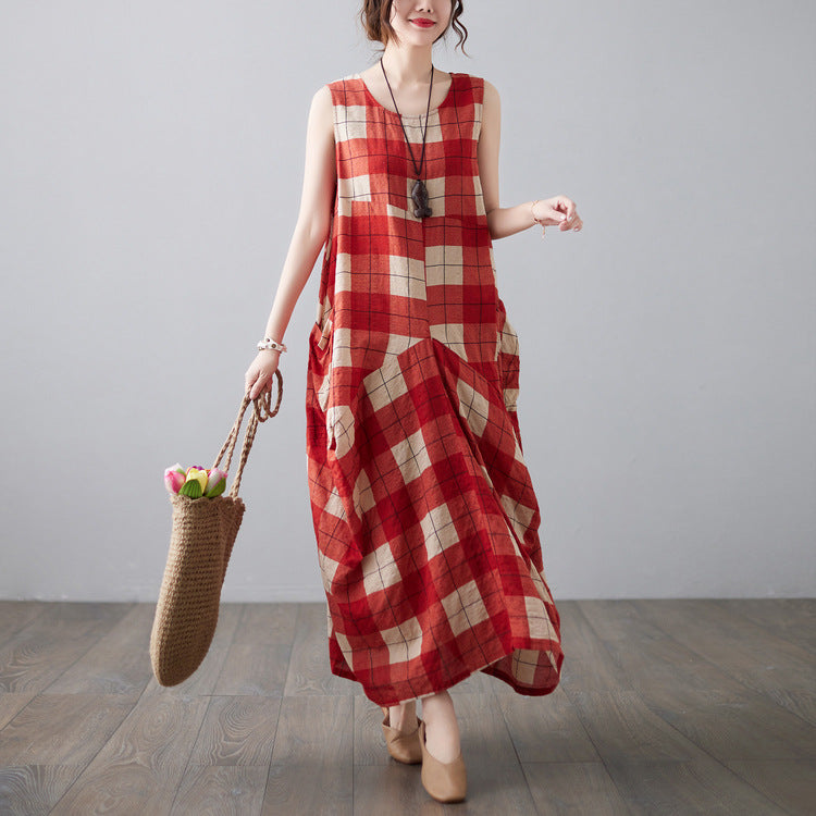 Summer Plus Sizes Linen Long Dresses for Women-The Same As Picture-L-Free Shipping Leatheretro