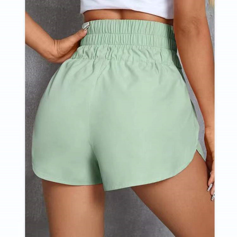 Casual High Waist Summer Shorts for Women-Pants-Light Green-S-Free Shipping Leatheretro