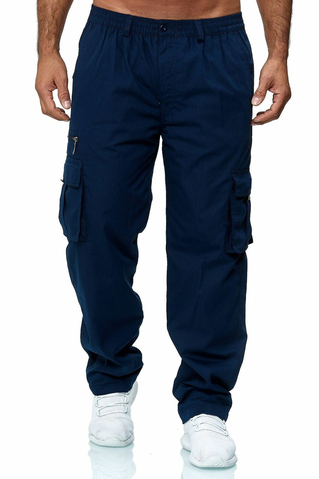 Casual Pockets Men's Outdoor Pants-Pants-Navy Blue-S-Free Shipping Leatheretro