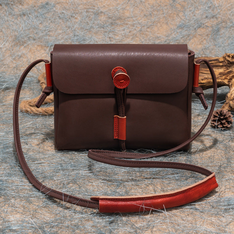 Vintage Cute Leather Shoulder Bags for Women 6011-Handbags-Yellow-Free Shipping Leatheretro