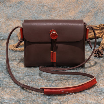 Vintage Cute Leather Shoulder Bags for Women 6011-Handbags-Yellow-Free Shipping Leatheretro