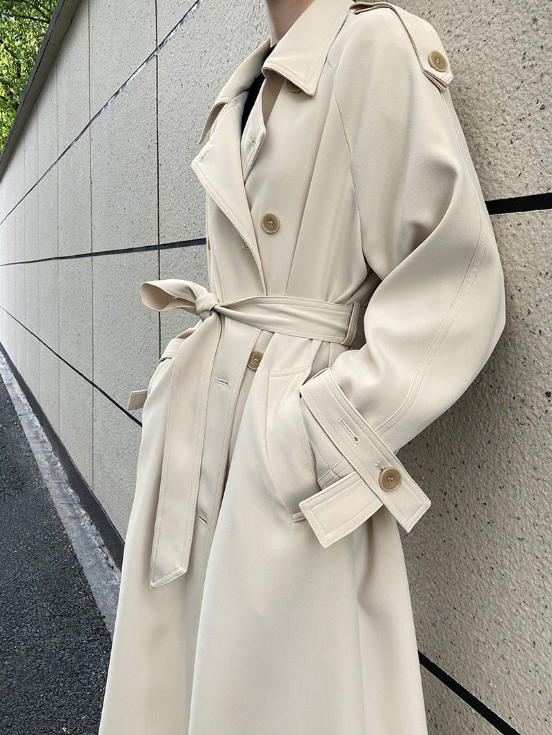 Fashion Loose Long Trench Coats for Women-Coats & Jackets-Black-S-Free Shipping Leatheretro