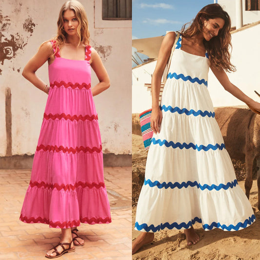 Designed Strapless Summer Long Dresses-Dresses-White-S-Free Shipping Leatheretro