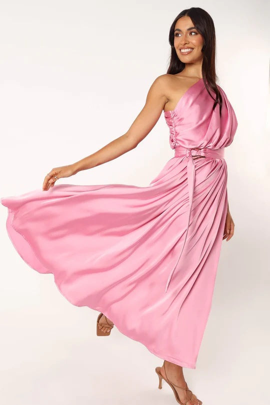 Sexy One Shoulder Summer Dresses-Dresses-A-S-Free Shipping Leatheretro