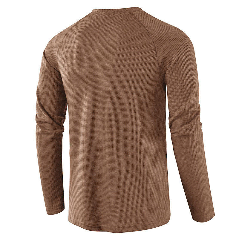 Fall Long Sleeves T Shirts for Men-Shirts & Tops-White-S-Free Shipping Leatheretro