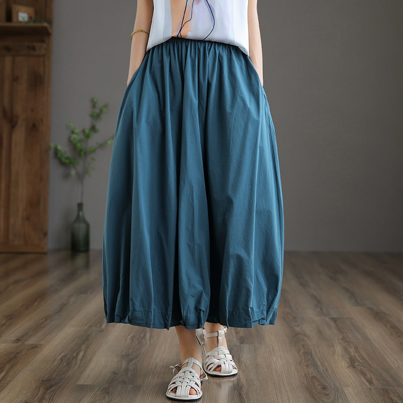 Casual Summer High Waist Women A Line Skirts-Skirts-Blue-One Size-Free Shipping Leatheretro