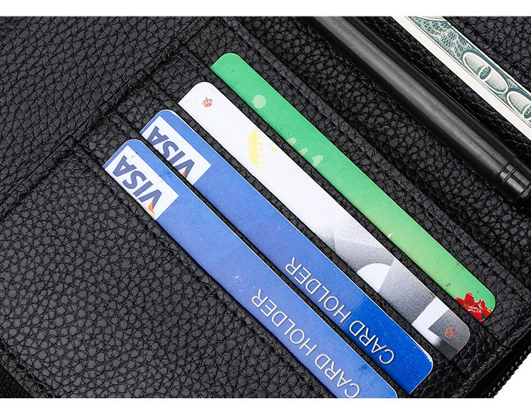 Vintage Cowhide Leather Passport Case 8298-Leather Passport Case-Black-Free Shipping Leatheretro