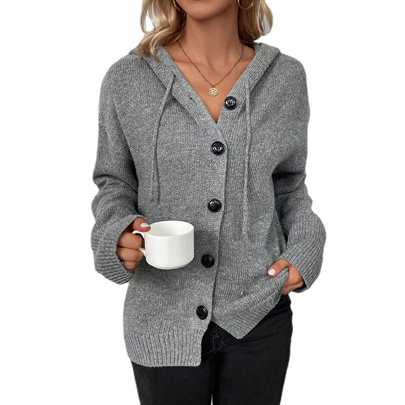 Fashion Drawstring Knitted Cardigan Coats for Women-Coats & Jackets-Gray-S-Free Shipping Leatheretro