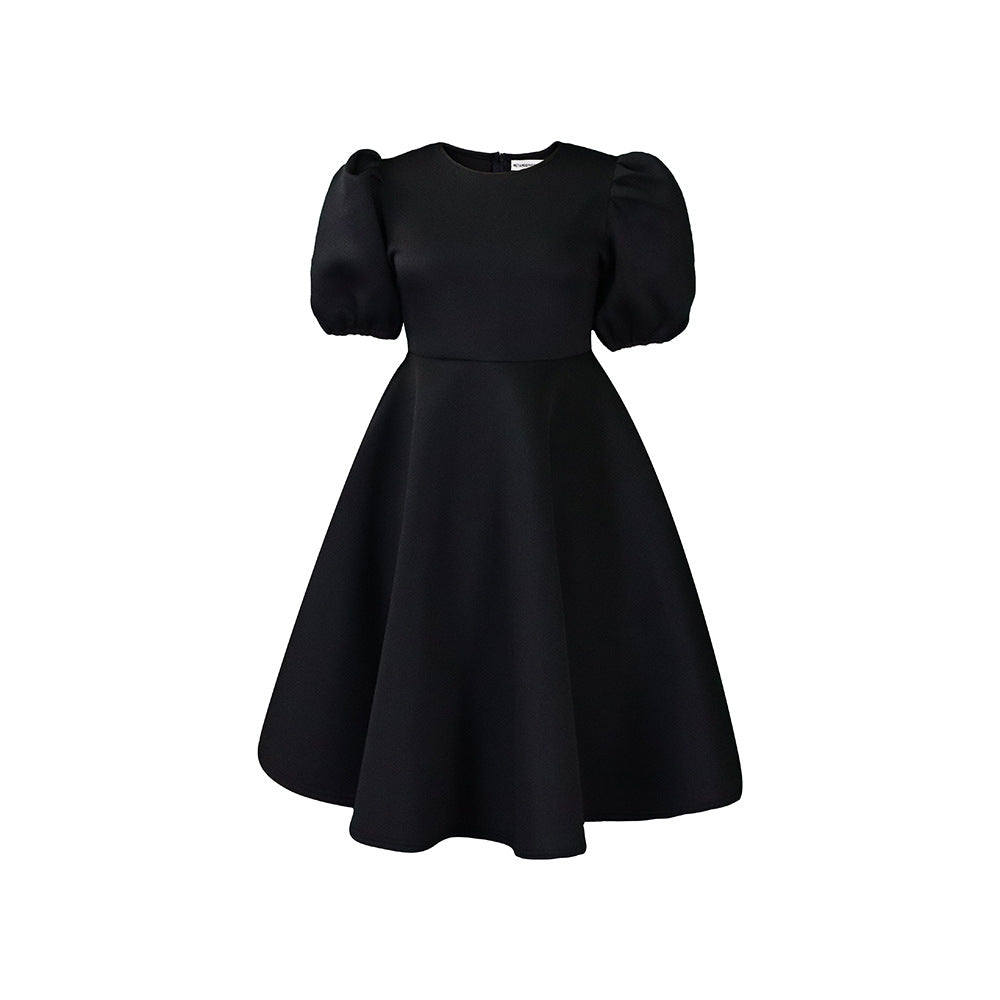 Fashion Plus Sizes A Line Dresses-Dresses-Black-S-Free Shipping Leatheretro
