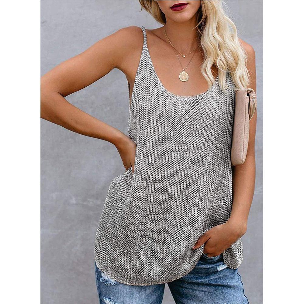 Women Summer Knitting Loose Striped Crop Tops-Tops-5-S-Free Shipping Leatheretro