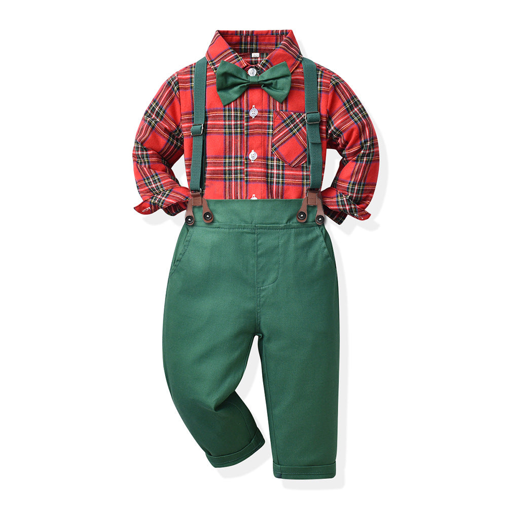 Boys' Christmas Suits-Suits-B-70CM-Free Shipping Leatheretro