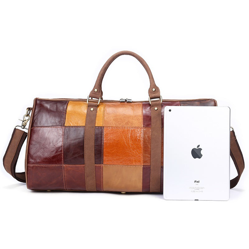 Vintage Large Sotrage Leather Traveling Bag 1096-Leather Duffle Bag-The same as picture-Free Shipping Leatheretro