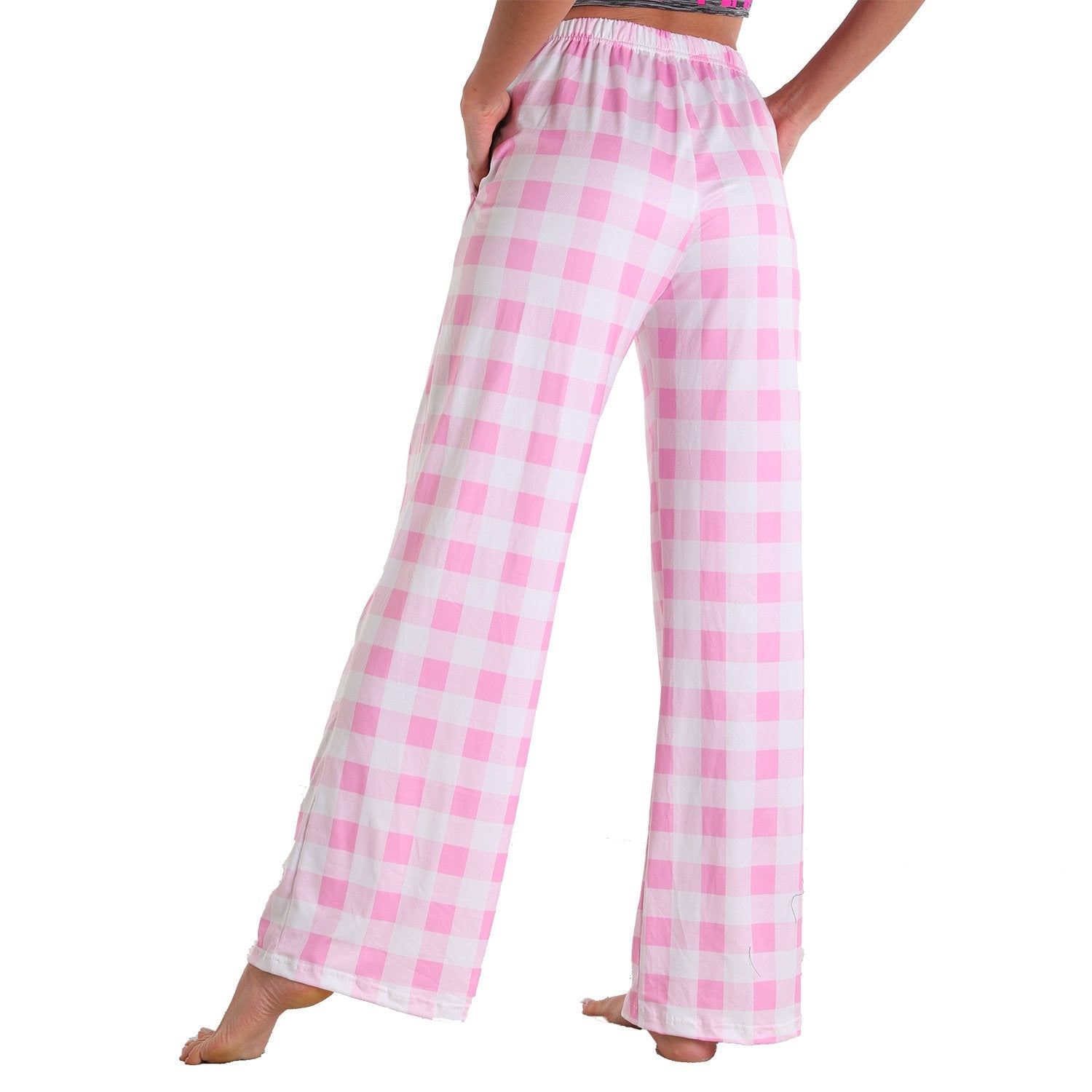 Causal Plaid Women Pajamas Pants Elastic Cord-Pajamas-3011-S-Free Shipping Leatheretro