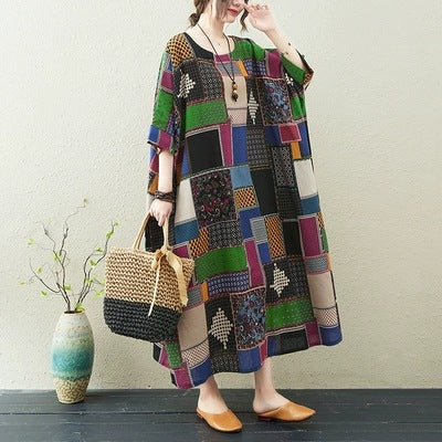 Summer Plus Sizes Long Cozy Dresses-Dresses-The Same as Picture-One Size-Free Shipping Leatheretro