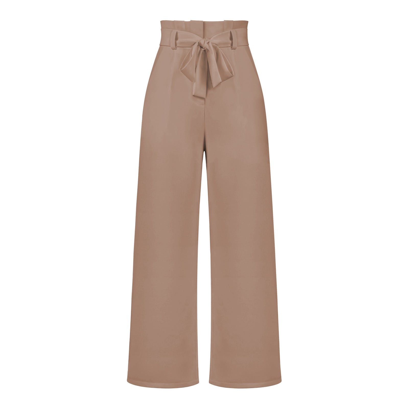 Elegant Office Lady Summer Wide Legs Pants-Pants-Light Brown-S-Free Shipping Leatheretro