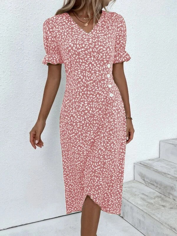 Casual Summer Irregular Summer Daily Dresses-Dresses-Rose Red-S-Free Shipping Leatheretro