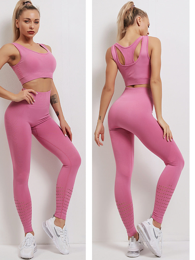 Sexy Running Tank Tops & Yoga Leggings-Activewear-Rose Red-S-Free Shipping Leatheretro