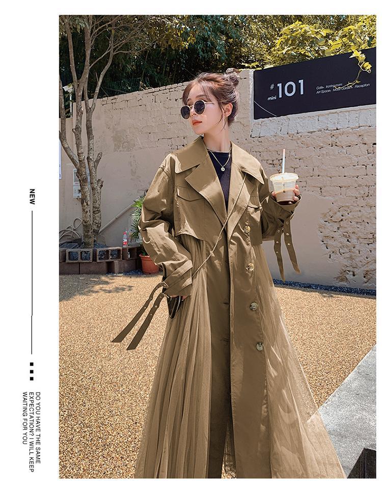 Designed Long Spring Coats for Women-Coats & Jackets-Khaki-S-Free Shipping Leatheretro