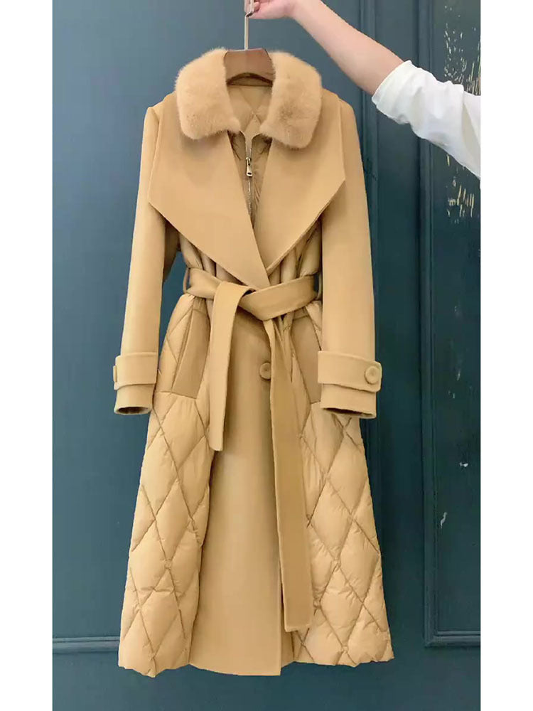 Designed Winter Plus Sizes Women Long Cotton Coats-Outerwear-Khaki-S-Free Shipping Leatheretro