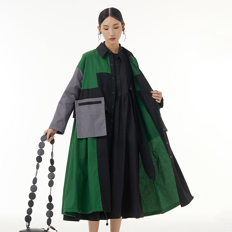 Fashion Designed Plus Sizes Women Trench Coats-Coats & Jackets-Gray-One Size-Free Shipping Leatheretro