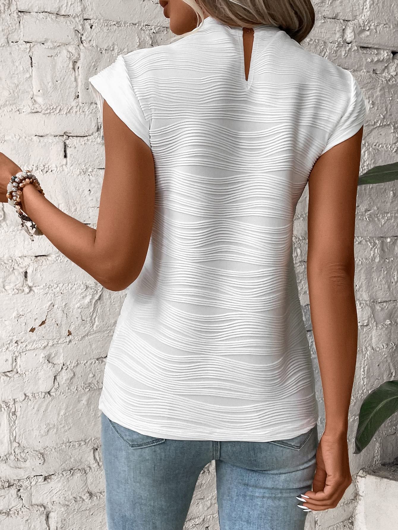 Fashion Summer Short Sleeves T Shirts-Shirts & Tops-White-S-Free Shipping Leatheretro